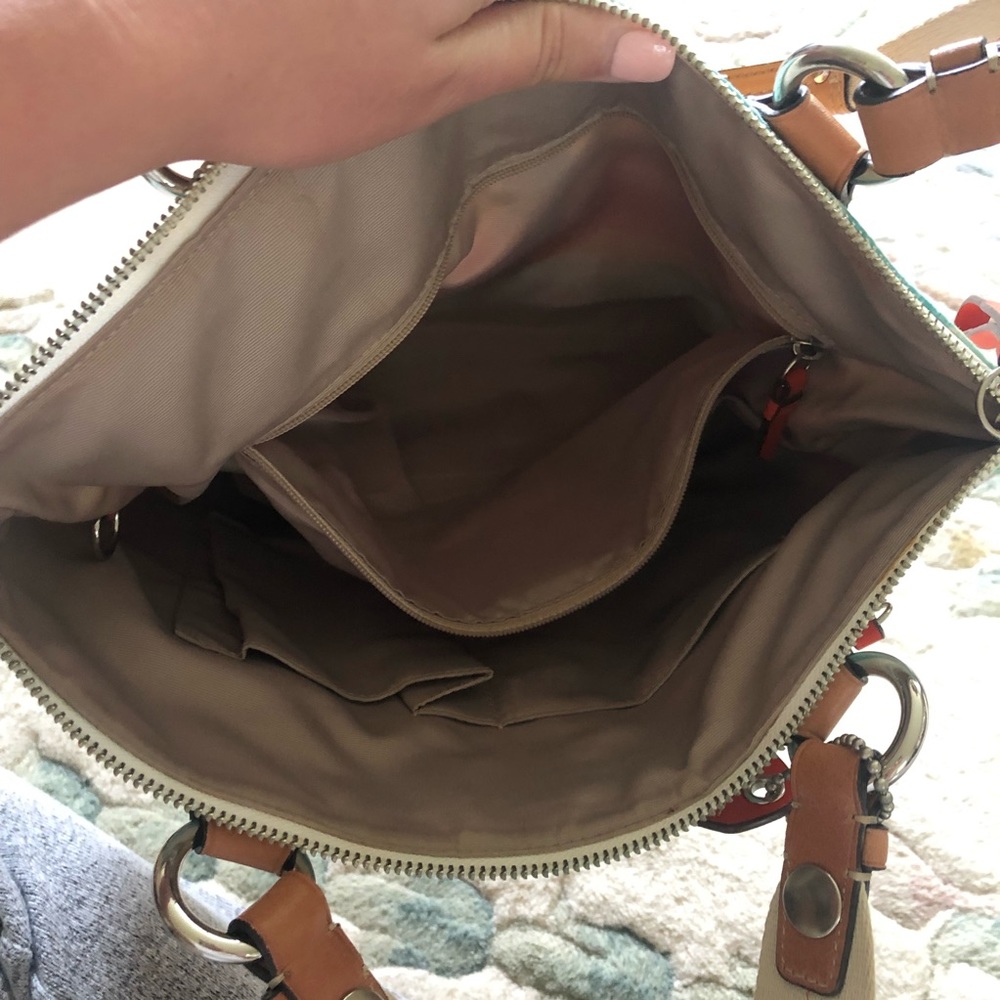 Multi-Color Signature Stripe Canvas Tote - image 3